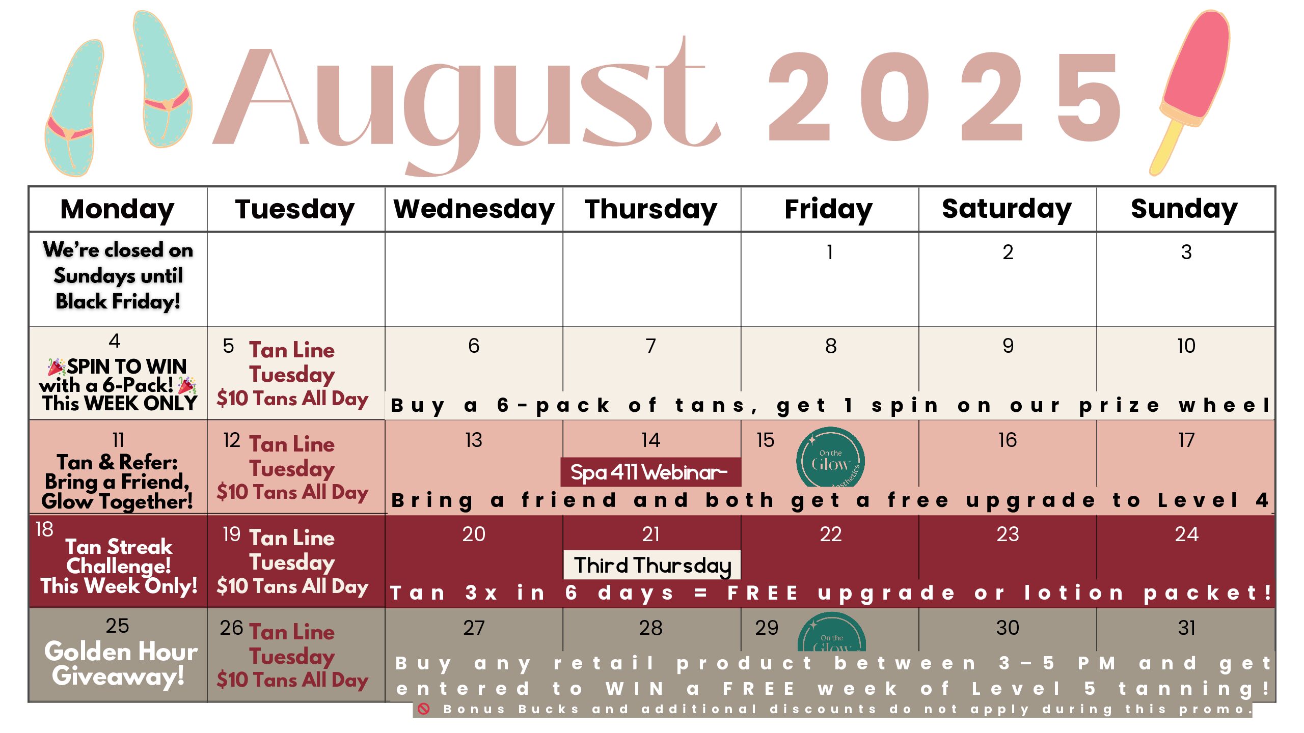 August 2025 Specials