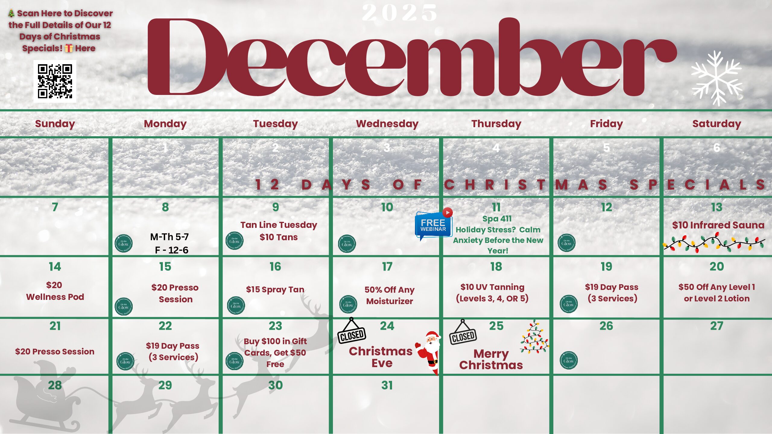 🎄 December – 12 Days of Christmas Specials! 🎁