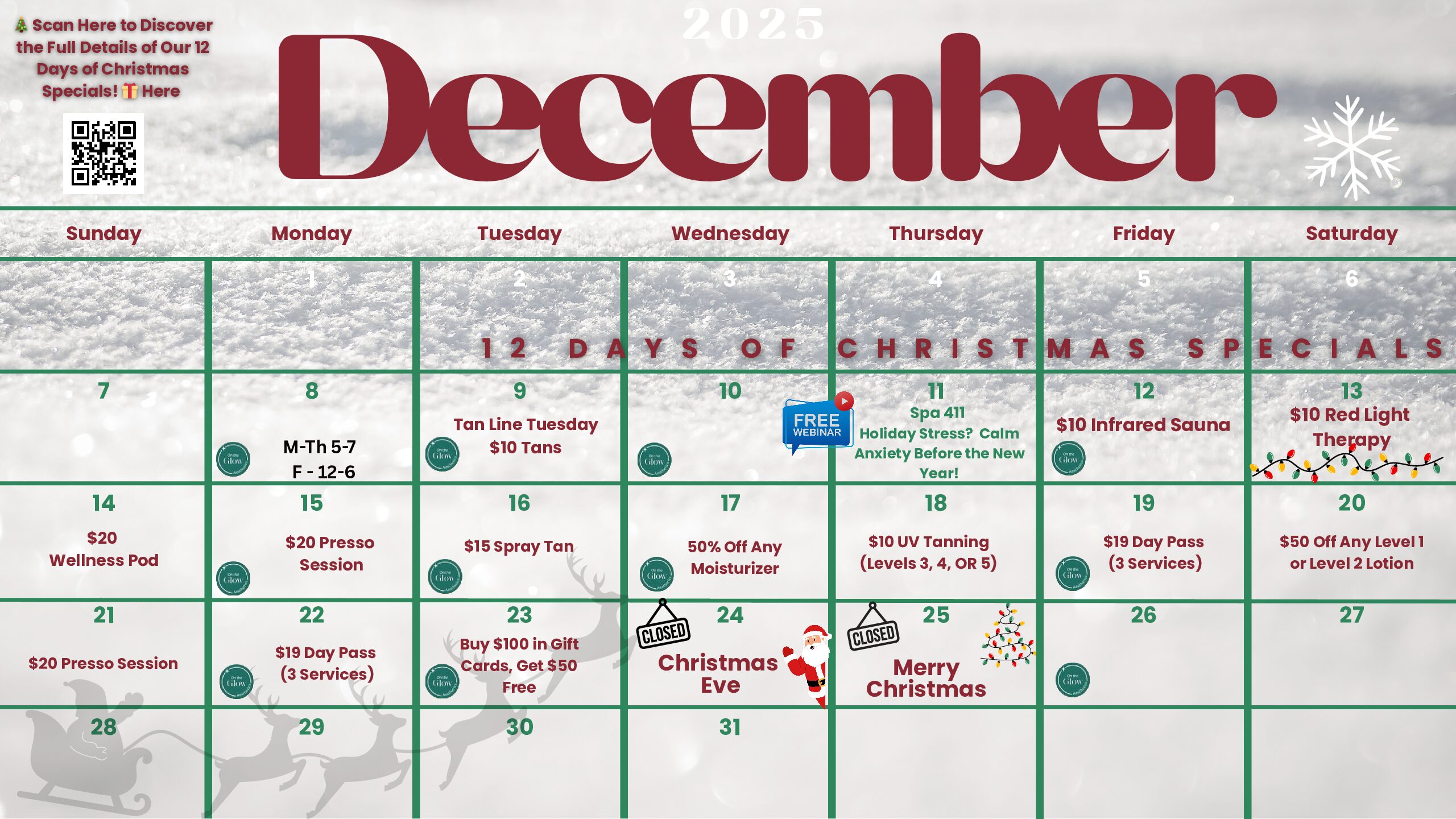 🎄 December – 12 Days of Christmas Specials! 🎁